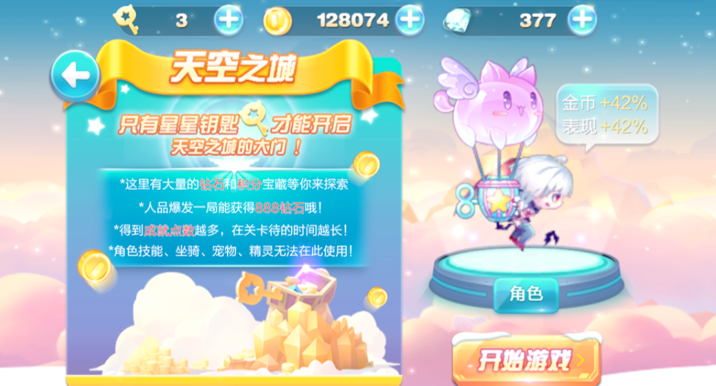 天天酷跑里的天空之城在哪找