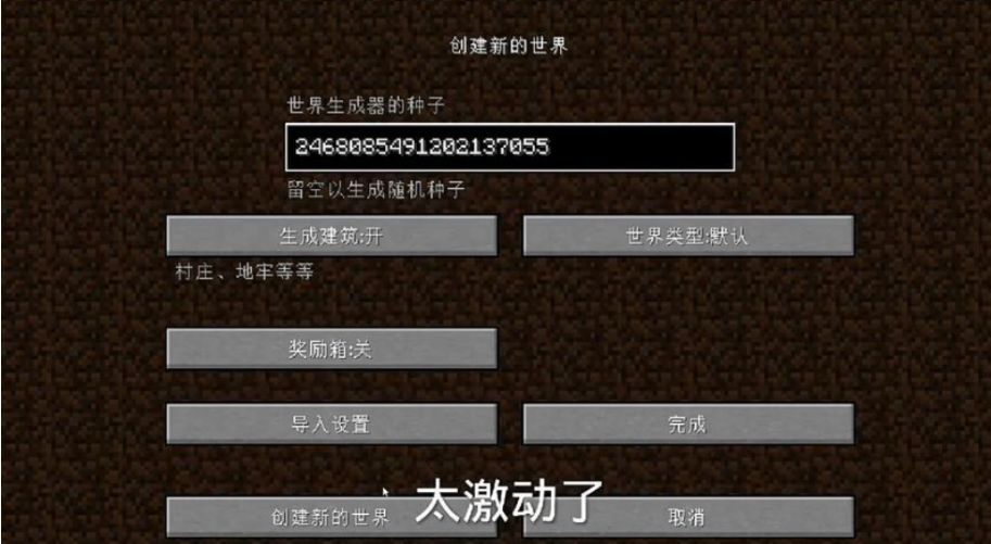 我的世界在哪里输入世界种子