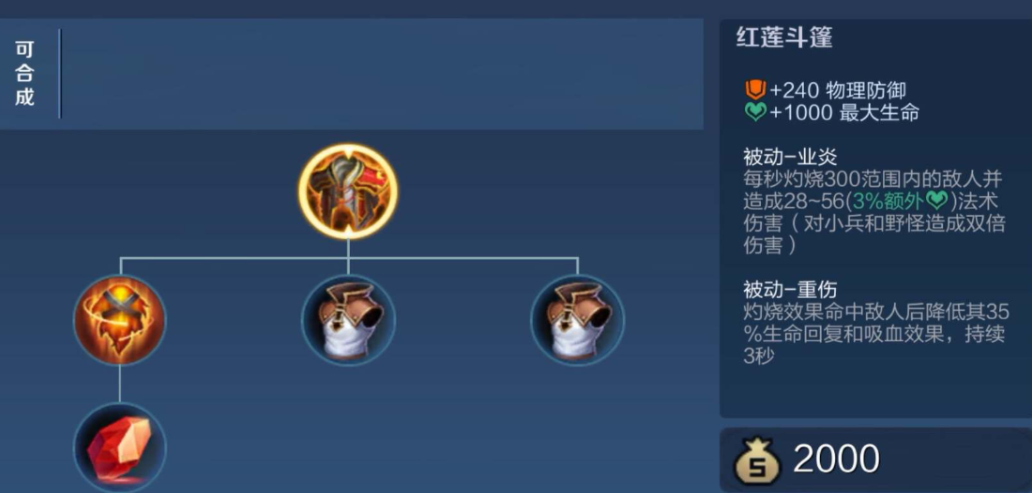 王者荣耀逆风对线出装是什么