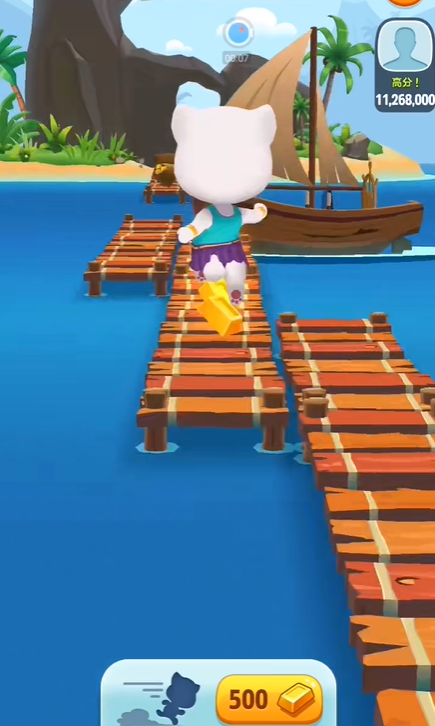 汤姆猫跑酷怎么过河