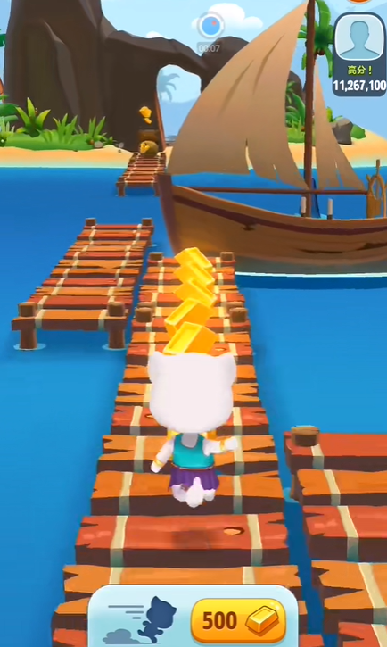 汤姆猫跑酷怎么过河