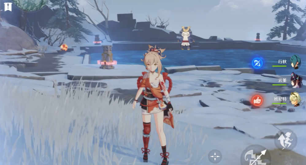 原神雪地3个精灵如何点燃石柱