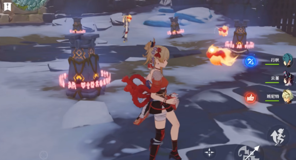原神雪地3个精灵如何点燃石柱 原神雪地3个精灵如何点燃石柱
