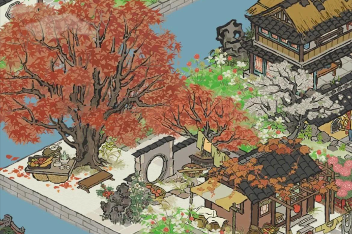 江南百景图怎么镶嵌枫树